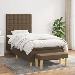 Box spring postel s matrací tmavě hnědá 80x200 cm textil 3137432