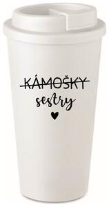 KÁMOŠKY SESTRY - bílý termohrnek 475 ml