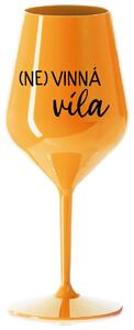 (NE)VINNÁ VÍLA - oranžová nerozbitná sklenička na víno 470 ml