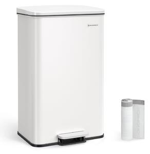 SONGMICS Odpadkový koš s víkem Jespra 40 l bílý