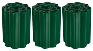 PARKSIDE® Sada plastových zahradních obrubníků, 3dílná, zvlněný/zelený (800006498)
