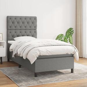 Box spring postel s matrací tmavě šedá 80 x 200 cm textil 3141970