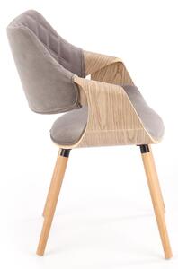Jídelní židle SCK-396 dub světlý/šedá