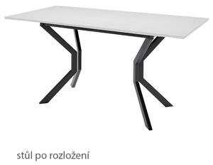 Jídelní stůl FOBOS M | 125x80 cm | rozkládací | černé kovové nohy | VÝBĚR DEKORU DESKY