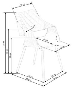 Jídelní židle SCK-396 dub světlý/šedá