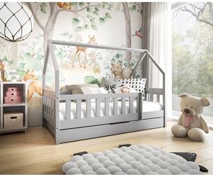 Jednolůžko dětská postel LENA | 80x190 cm | s roštem | šedá | UNI PROVEDENÍ