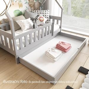 Jednolůžko dětská postel LENA | 80x190 cm | s roštem | bílá | UNI PROVEDENÍ