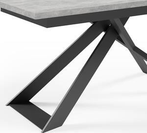 Jídelní stůl BOND | 170x90 cm | rozkládací | černé kovové nohy | VÝBĚR DEKORU DESKY