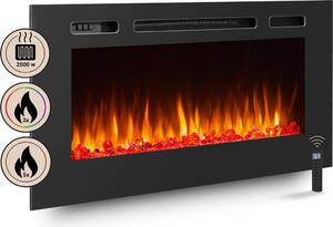 Elektrický krb, vestavný krb BALDERIA Fiamma 40 – výkon až 2000 W, černý
