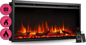 Elektrický krb, vestavný krb BALDERIA Atalanta 40 – topný výkon až 1500 W, černý