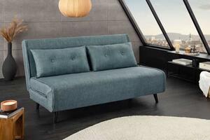 Designová rozkládací pohovka Bleddyn 140 cm petrolejový samet