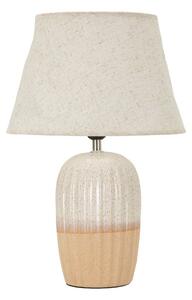 Krémová keramická stolní lampa s textilním stínidlem (výška 44 cm) Japandi – Mauro Ferretti