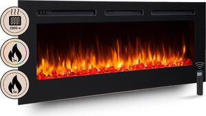 Elektrický krb, vestavný krb BALDERIA Fiamma 60 – topný výkon až 2000 W, černý