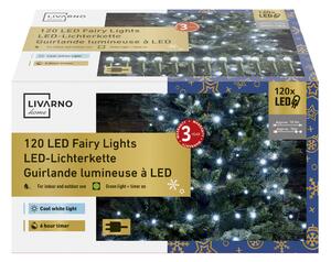 LIVARNO home Světelný LED řetěz, 120 LED (studená bílá) (100367221002)