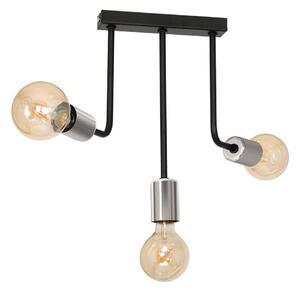 Lustr na tyči CANDELA 3xE27/15W/230V černá