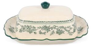 Zelená/slonovinová porcelánová máslenka Cyril – S|P Collection
