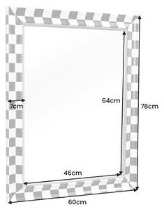 Designové nástěnné zrcadlo Hartwell 78 cm černo-bílé