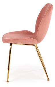Jídelní židle SCK-381 růžová/zlatá