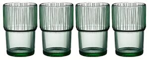 BITZ Set čtyř zelených sklenic Kusintha 380 ml