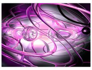 Skleněný obraz krásné fialové abstrakce (70x50 cm)