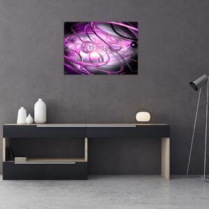 Skleněný obraz krásné fialové abstrakce (70x50 cm)
