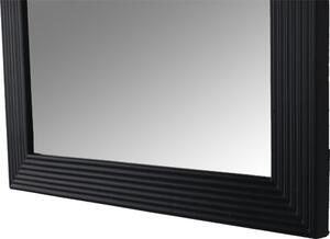 Dřevěné nástěnné zrcadlo Malkia 1, černé
