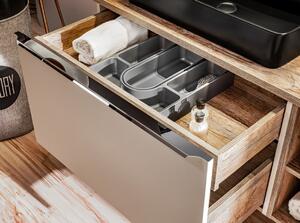 Koupelnová skříňka s umyvadlem a deskou SANTA Fe Taupe DU80/1 | 80 cm