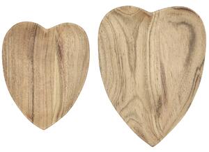 Dřevěná miska ve tvaru srdce Acacia Menší