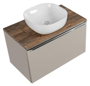 Koupelnová skříňka s umyvadlem a deskou SANTA Fe Taupe DU80/1 | 80 cm
