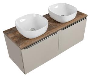 Koupelnová skříňka s umyvadlem a deskou SANTA Fe Taupe DU120/1 | 120 cm