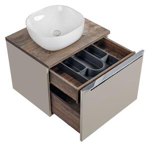 Koupelnová skříňka s umyvadlem a deskou SANTA Fe Taupe DU60/1 | 60 cm