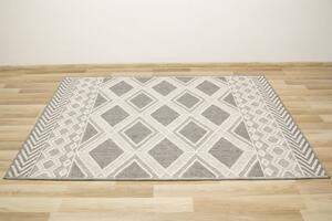 Šňůrkový koberec Panorama 8321 Romby - šedý
