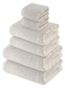 LIVARNO home Sada froté ručníků, 100 % bavlna, 6dílná (světle šedá) (100367380001)
