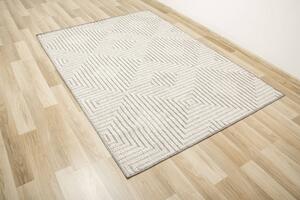 Šňůrkový koberec Panorama 8435 Romby - šedý / krémový