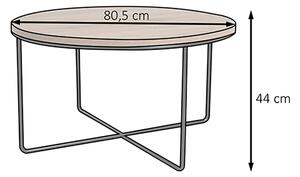 Konferenční stolek BARI dub sonoma / bílý