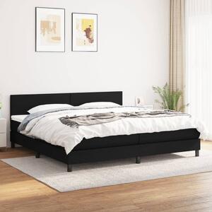 Box spring postel s matrací černá 200x200 cm textil 3139923