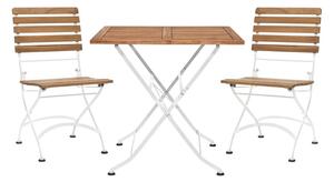 PARKLIFE Set zahradního nábytku 2 ks židle a 1 ks stůl - hnědá/bílá