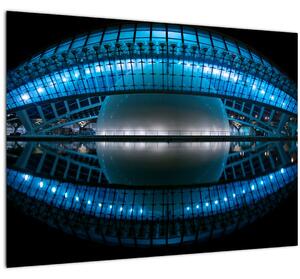 Skleněný obraz fotbalového stadionu (70x50 cm)