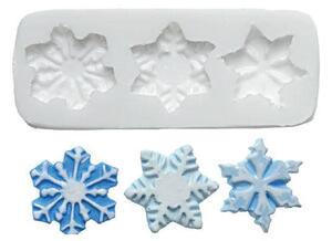 Silikomart Forma silikonová 3D 3 sněhové vločky 3x3,5 cm