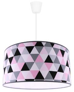 Závěsné svítidlo Garo, 1x textilní stínítko se vzorem (výběr ze 3 barev), (výběr ze 3 barev konstrukce), (fi 40cm)