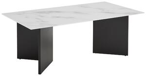KONFERENČNÍ STOLEK, černá, bílá, kov, sklo, 110/60/40 cm Livetastic, Online Only
