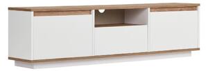 Bílý/v přírodní barvě TV stolek v dekoru borovice 160x42x30 cm Sentinel – Kalune Design
