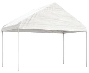 Altán se střechou bílý 6,69 x 4,08 x 3,22 m polyethylen