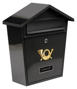 Poštovní schránka se stříškou 380x320x105mm černá