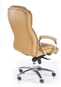 Kancelářská židle FOSTER světle hnědá kůže