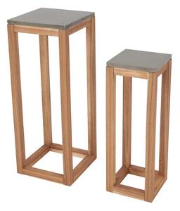 CONCRETE Stoličky s betonovou deskou set 2 ks