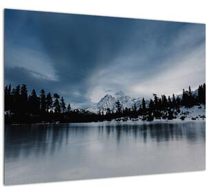 Skleněný obraz - Na zamrzlém jezeře (70x50 cm)