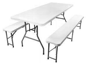 Malatec 3257 Pivní set plastový skládací 180cm bílá