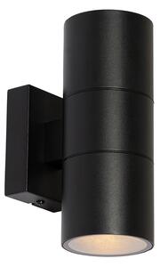 Moderní venkovní nástěnné svítidlo černé 2-světelné AR70 IP44 - Duo