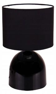 Stolní lampa Indigo, 1x černé textilní stínítko, černá konstrukce